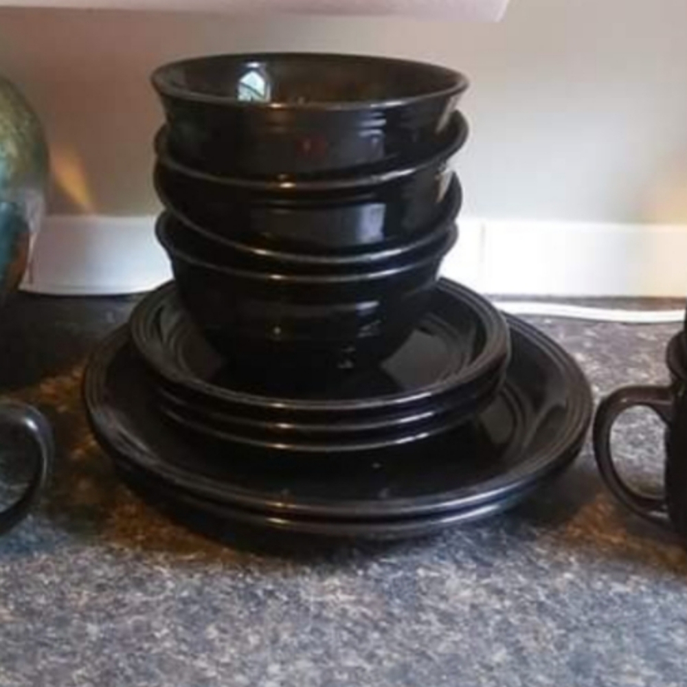 ISO Mainstays Black Stoneware Dishes